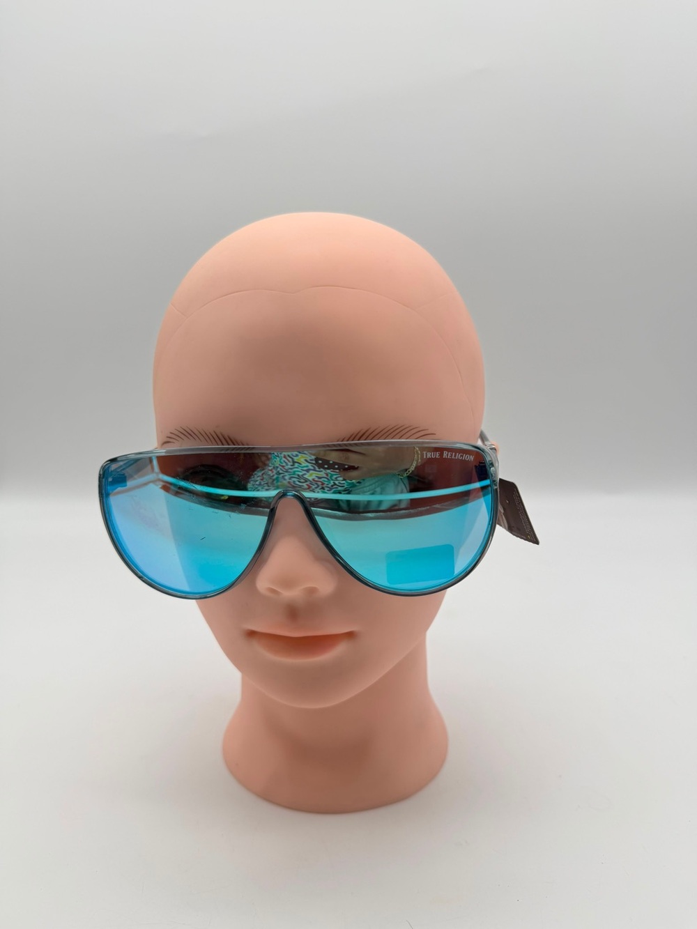True Religion Transparent Gray Shield Sunglasses